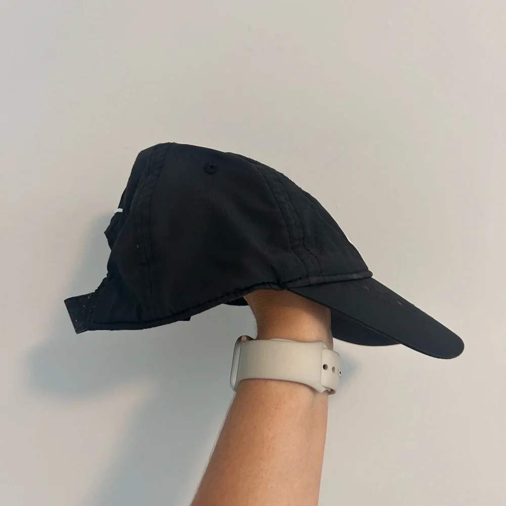 Nike Black Cap Hat with White Swoosh